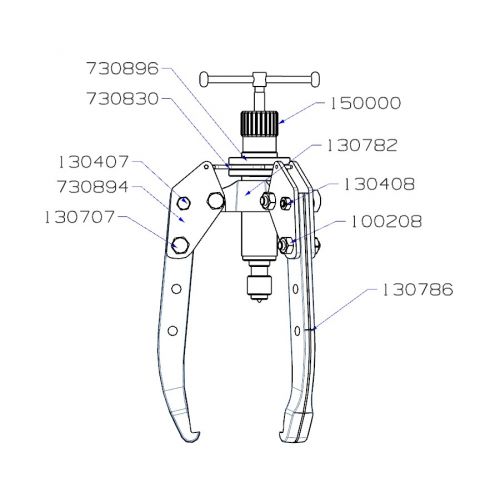 EXTRACTOR HIDRÁULICO AUTOCENTRANTE FORZA SERIE 1308THA